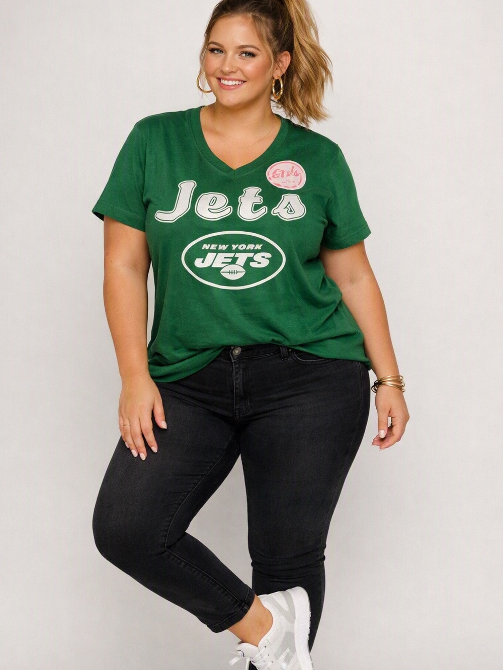 NFL jets Green sports football Tee -girls Xl/women’s XS